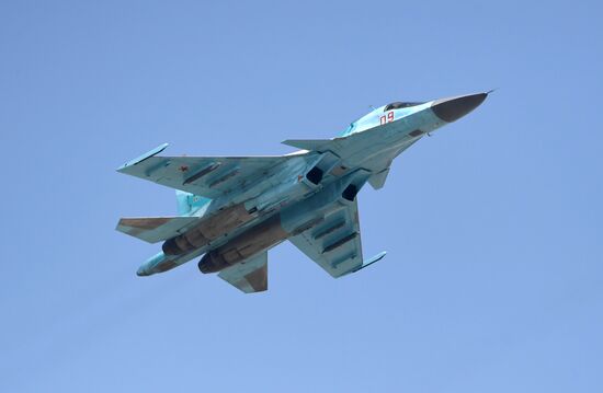 Rehearsal of Victory Day Parade flyovers