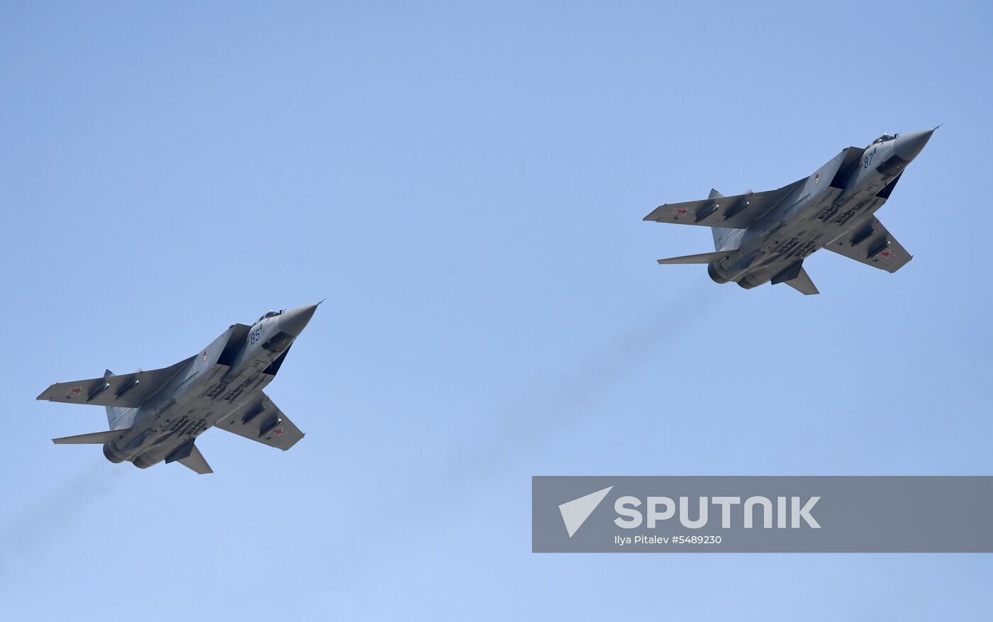 Rehearsal of Victory Day Parade flyovers