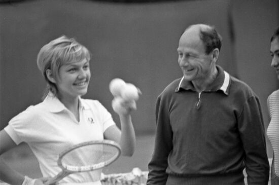 Soviet tennis player Marina Kroshina