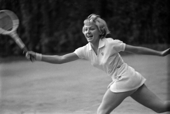 Soviet tennis player Marina Kroshina
