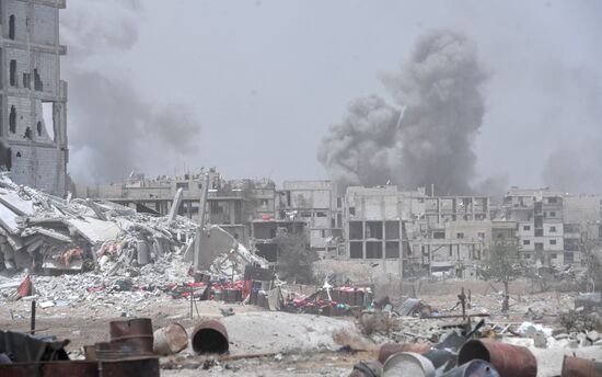Developments near Yarmouk refugee camp in southern outskirts of Damascus