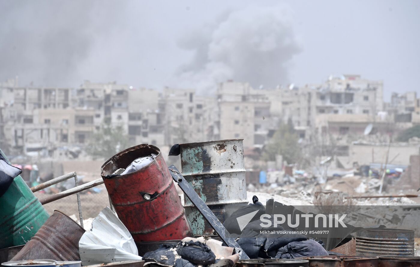 Developments near Yarmouk refugee camp in southern outskirts of Damascus