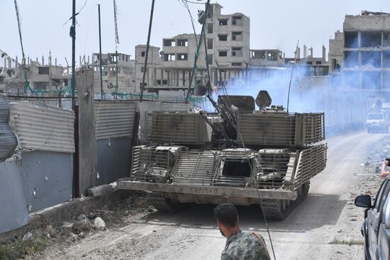 Developments near Yarmouk refugee camp in southern outskirts of Damascus