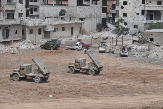 Developments near Yarmouk refugee camp in southern outskirts of Damascus