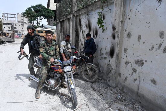 Developments near Yarmouk refugee camp in southern outskirts of Damascus