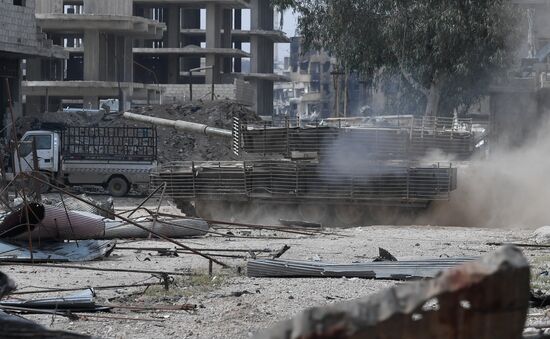 Developments near Yarmouk refugee camp in southern outskirts of Damascus