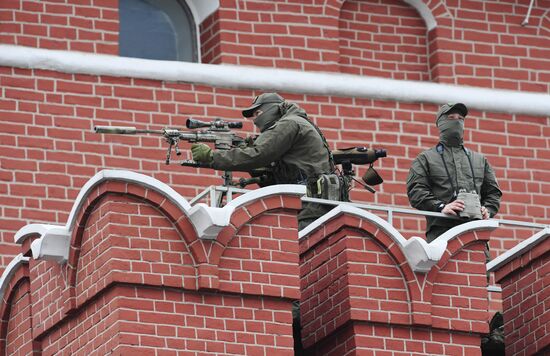 Final rehearsal of Victory Day Parade on Red Square