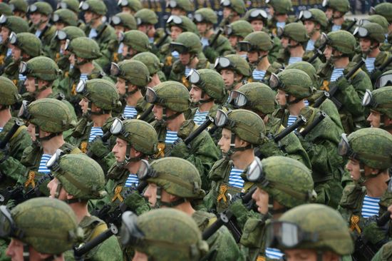 Final rehearsal of Victory Day Parade on Red Square