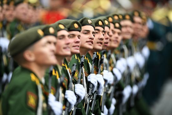 Final rehearsal of Victory Day Parade on Red Square