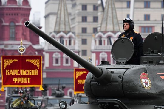 Final rehearsal of Victory Day Parade on Red Square