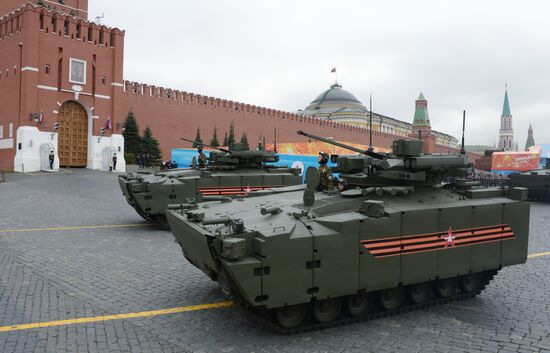 Final rehearsal of Victory Day Parade on Red Square