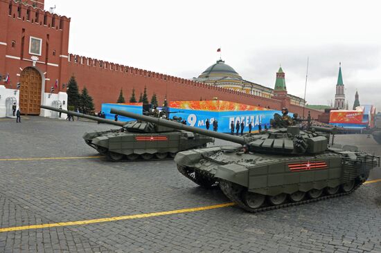 Final rehearsal of Victory Day Parade on Red Square