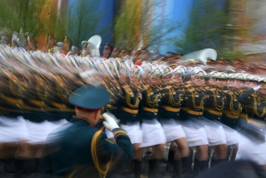 Final rehearsal of Victory Day Parade on Red Square