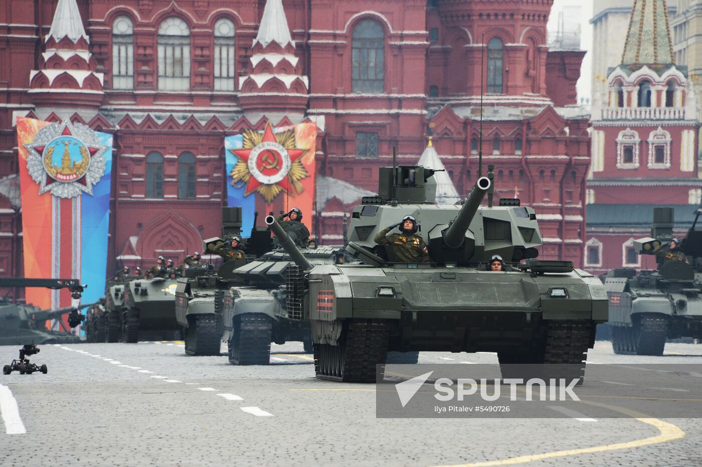 Final rehearsal of Victory Day Parade on Red Square
