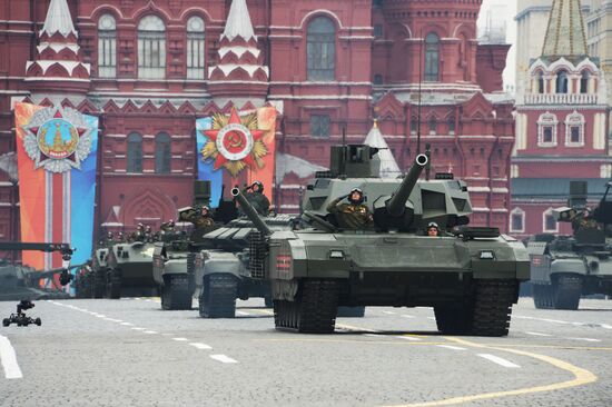 Final rehearsal of Victory Day Parade on Red Square