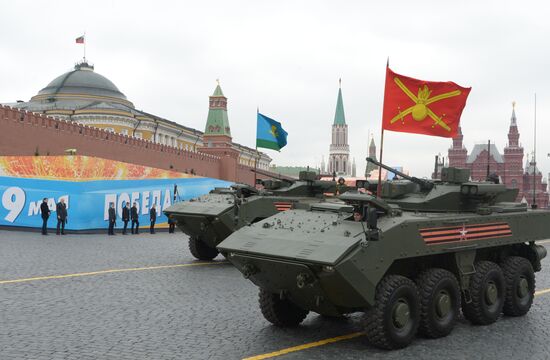 Final rehearsal of Victory Day Parade on Red Square