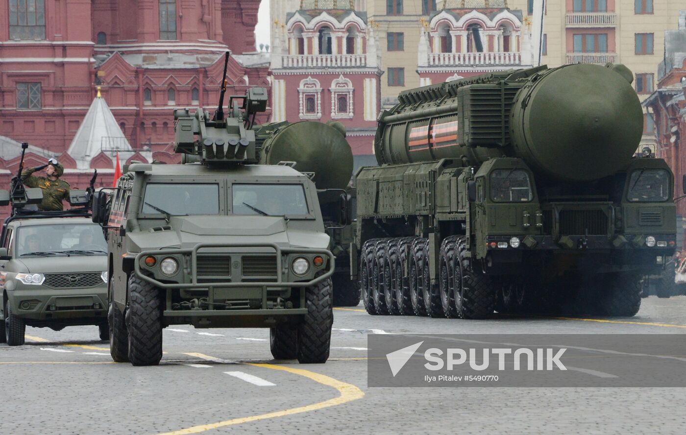 Final rehearsal of Victory Day Parade on Red Square