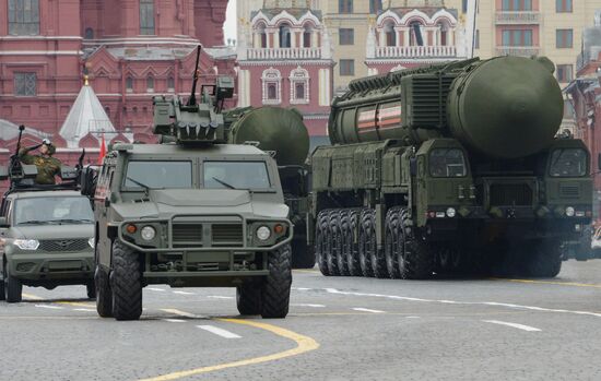 Final rehearsal of Victory Day Parade on Red Square