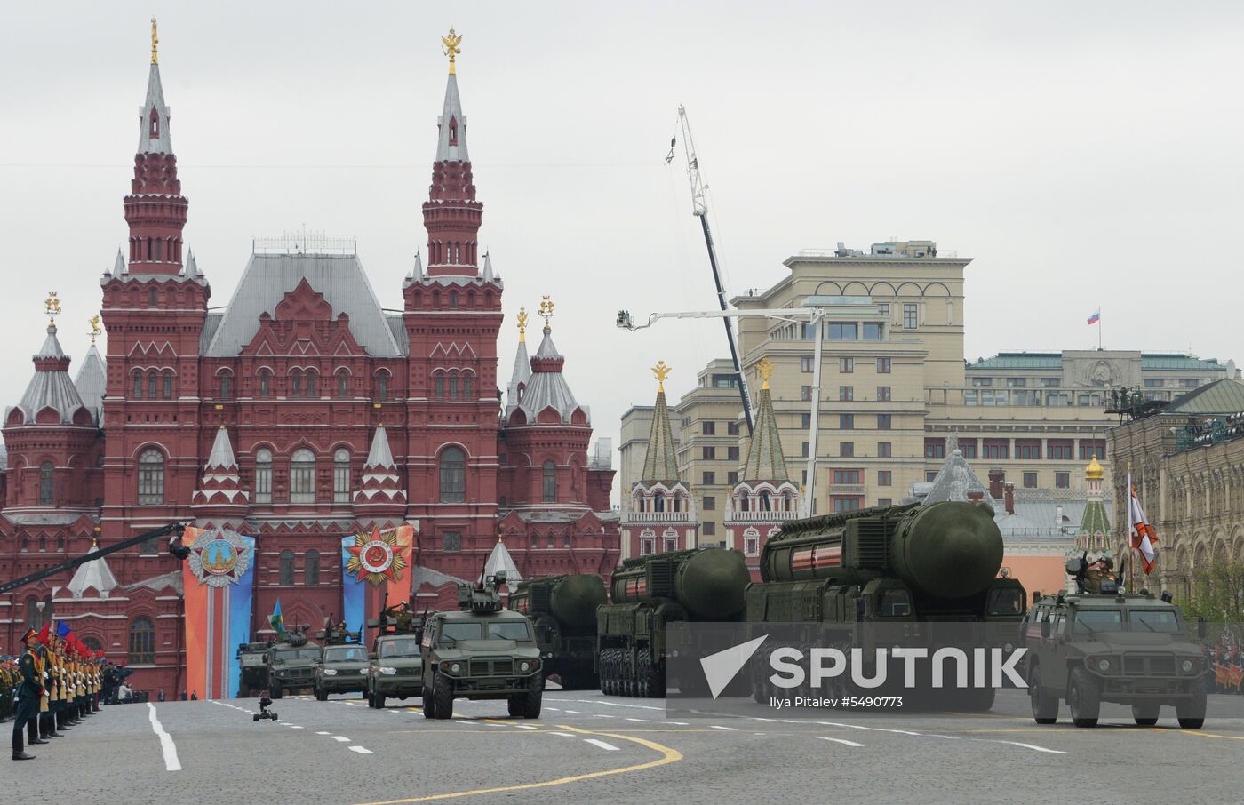 Final rehearsal of Victory Day Parade on Red Square