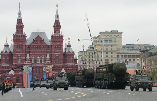 Final rehearsal of Victory Day Parade on Red Square