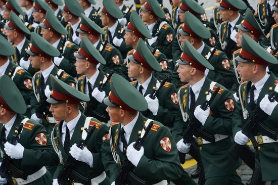 Final rehearsal of Victory Day Parade on Red Square
