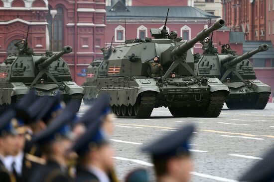 Final rehearsal of Victory Day Parade on Red Square
