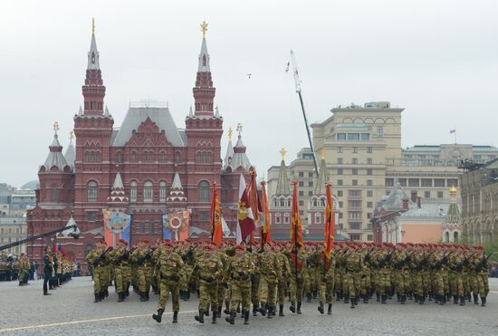 Final rehearsal of Victory Day Parade on Red Square