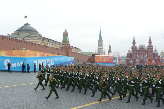 Final rehearsal of Victory Day Parade on Red Square