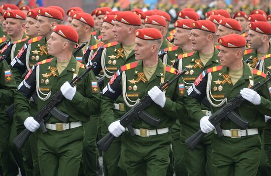 Final rehearsal of Victory Day Parade on Red Square