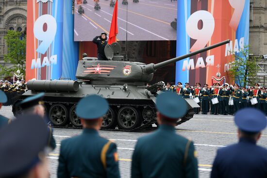 Final rehearsal of Victory Day Parade on Red Square
