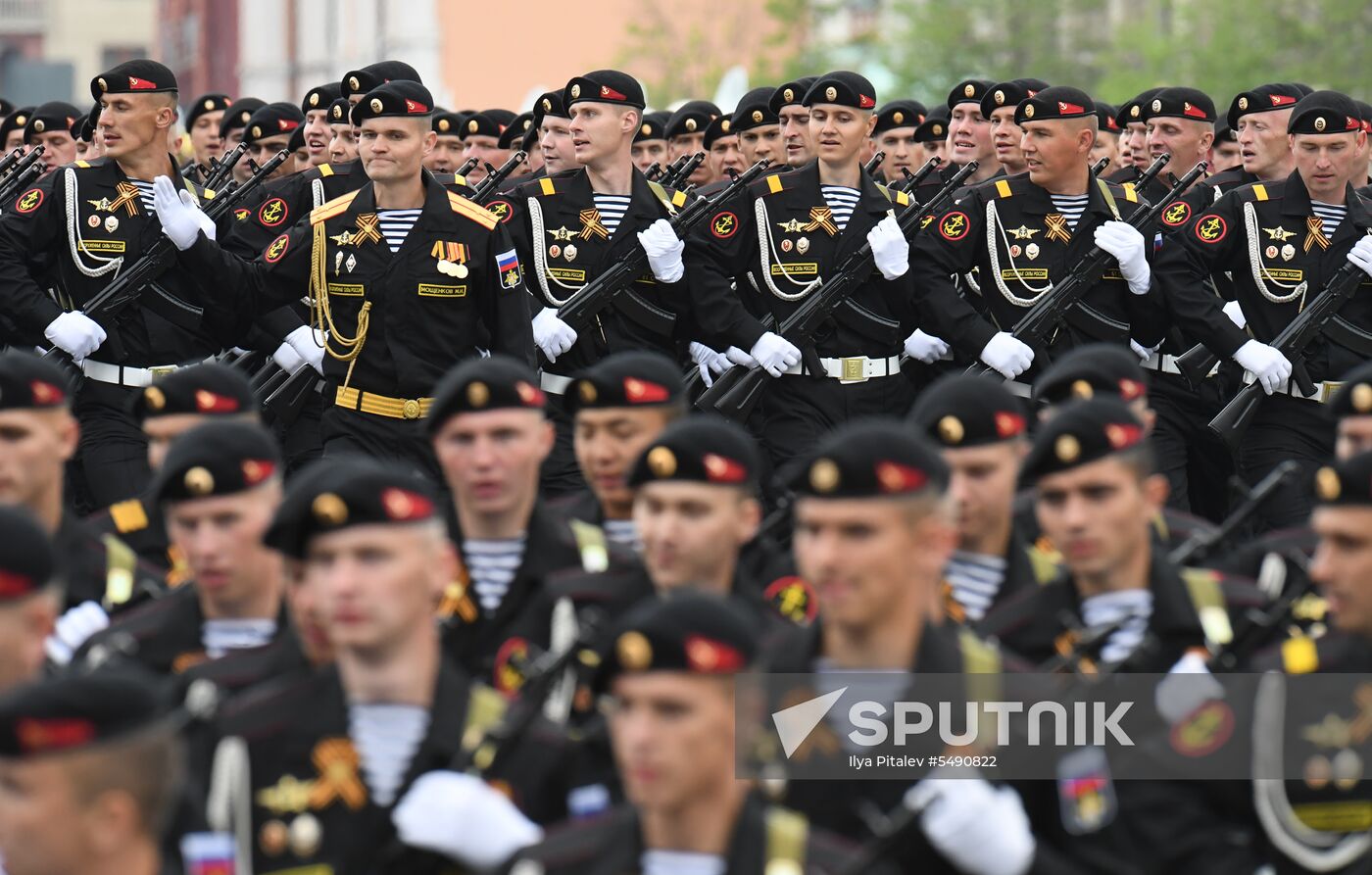 Final rehearsal of Victory Day Parade on Red Square