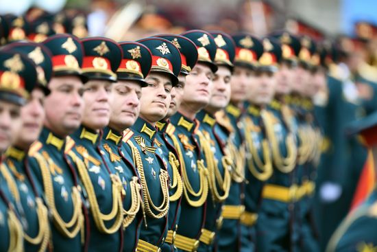Final rehearsal of Victory Day Parade on Red Square