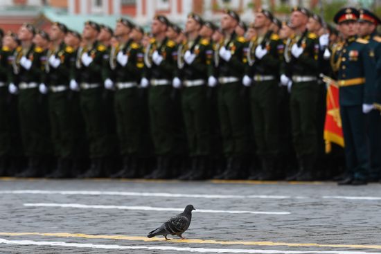 Final rehearsal of Victory Day Parade on Red Square