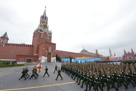 Final rehearsal of Victory Day Parade on Red Square
