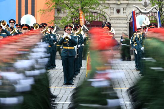 Final rehearsal of Victory Day Parade on Red Square