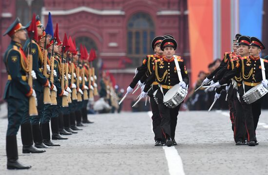 Final rehearsal of Victory Day Parade on Red Square