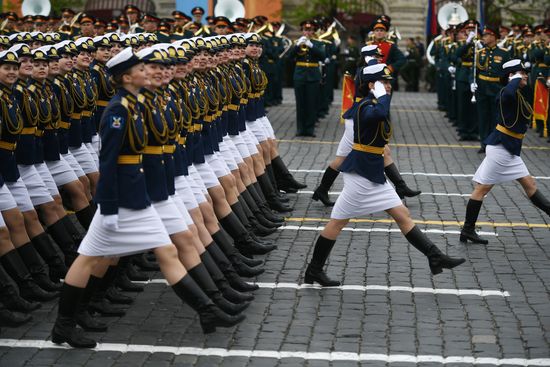 Final rehearsal of Victory Day Parade on Red Square