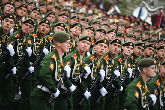 Final rehearsal of Victory Day Parade on Red Square