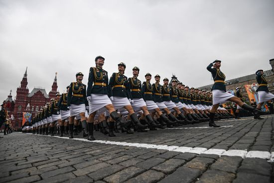 Final rehearsal of Victory Day Parade on Red Square