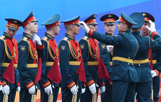 Final rehearsal of Victory Day Parade on Red Square