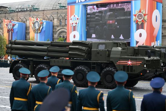 Final rehearsal of Victory Day Parade on Red Square