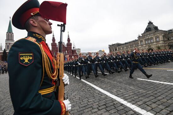 Final rehearsal of Victory Day Parade on Red Square