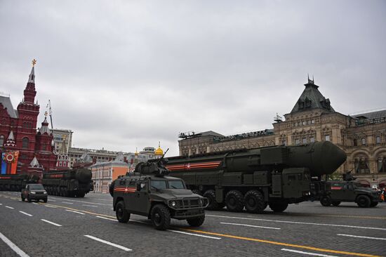 Final rehearsal of Victory Day Parade on Red Square