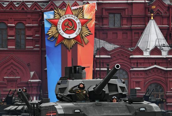 Final rehearsal of Victory Day Parade on Red Square