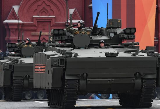 Final rehearsal of Victory Day Parade on Red Square