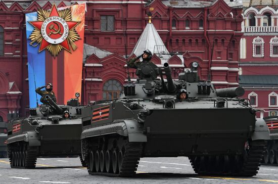 Final rehearsal of Victory Day Parade on Red Square