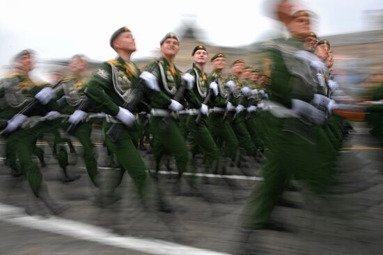 Final rehearsal of Victory Day Parade on Red Square