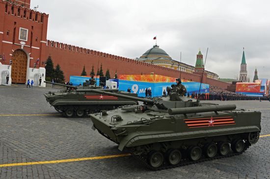 Final rehearsal of Victory Day Parade on Red Square