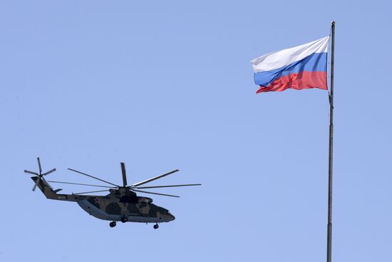 Final rehearsal of Victory Day Parade in St. Petersburg