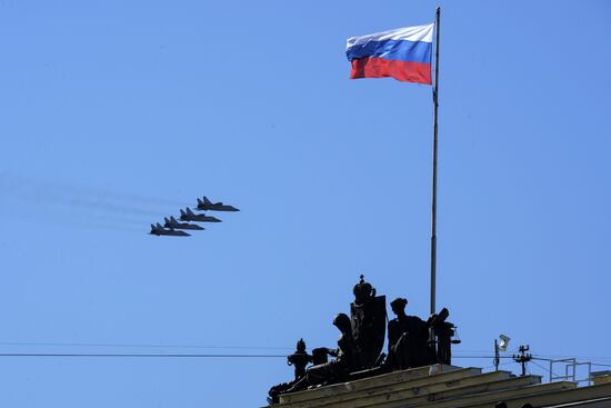 Final rehearsal of Victory Day Parade in St. Petersburg